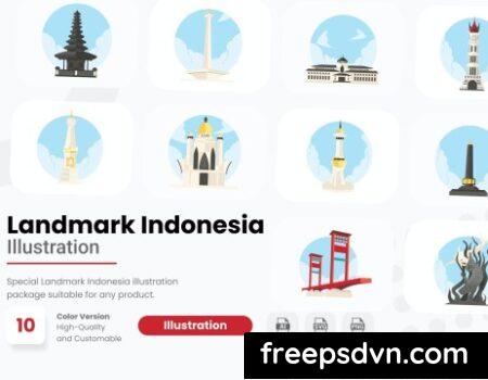 Landmark Indonesia Illustrations Collection 4NPYNTC 0