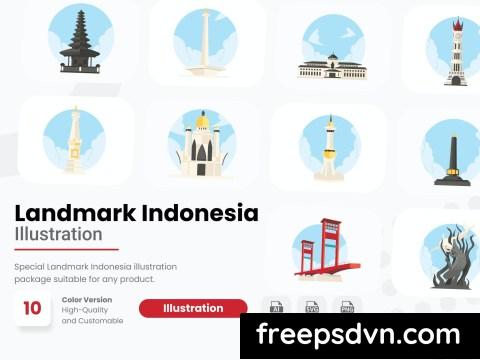 Landmark Indonesia Illustrations Collection 4NPYNTC 0