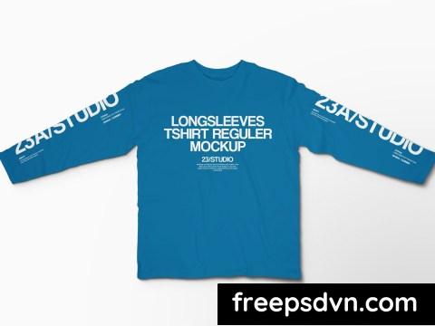 Longsleeves Reguler Tshirt Mockup XGFGCLT 0