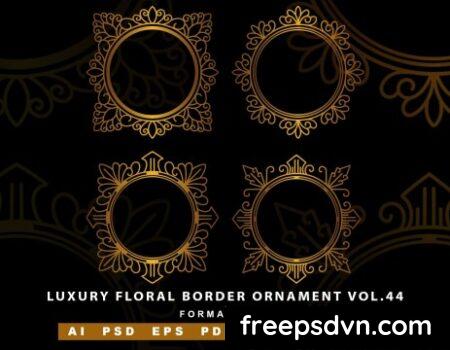 Luxury Floral Border Ornament vol.44 9GL9HLH Luxury Floral Border Ornament vol.44 9GL9HLH 0