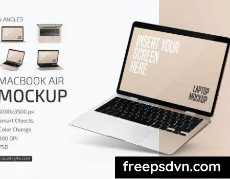 Macbook Air Mockup Set 8YT8QKR Macbook Air Mockup Set 8YT8QKR 0