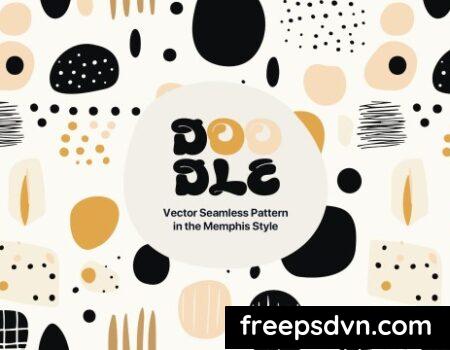 Memphis Geometric Doodle Shapes Seamless Pattern 2LMS5MA Memphis Geometric Doodle Shapes Seamless Pattern 2LMS5MA 0