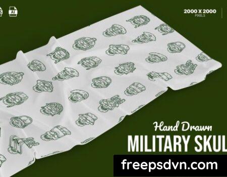 Military Skull Vector Set RAAGCUJ 0