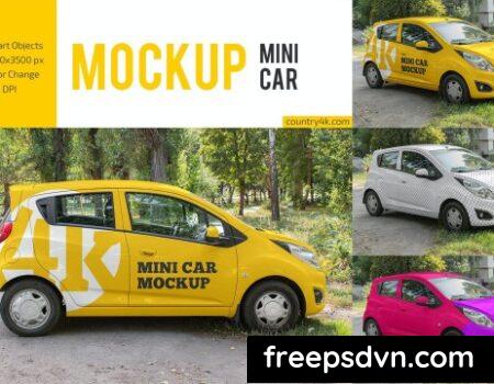Mini Car Mockup Set HATHQ5D Mini Car Mockup Set HATHQ5D 0