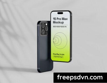 Minimalist iPhone 15 Pro Max Mockup 4ERYJKZ 0