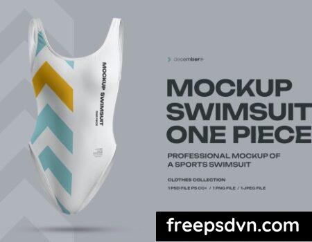 Mockup of a One Piece Sports Swimsuit in 3D Style 59YLXJS 0