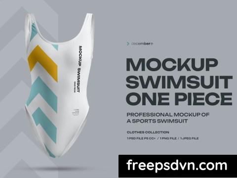 Mockup of a One Piece Sports Swimsuit in 3D Style 59YLXJS 0