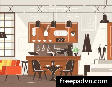 Modern Interior Of Cafe 43RVRWM Modern Interior Of Cafe 43RVRWM 0