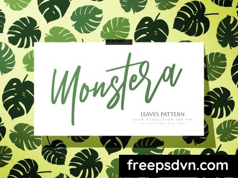 Monstera Leaves Pattern AX79FW4 0