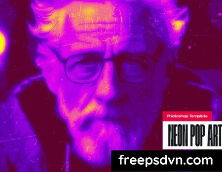 Neon Pop Art Photo Effect C88GJZT Neon Pop Art Photo Effect C88GJZT 0