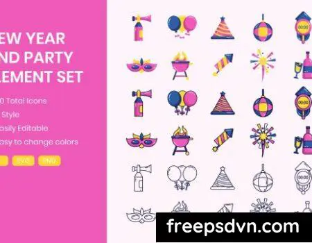 New Year & Party Element Set PJXQUMV New Year Party Element Set PJXQUMV 0 scaled 1