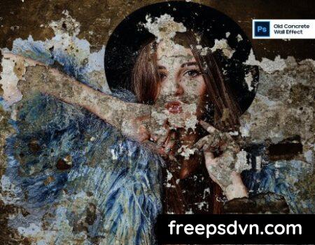 Old Concrete Wall Photo Effect KN7GE28 Old Concrete Wall Photo Effect KN7GE28 0