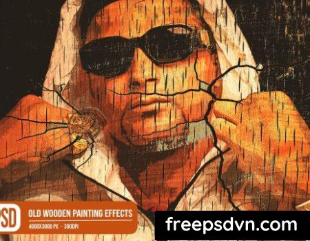 Old Wooden Painting Photo Effects BFMCXFL Old Wooden Painting Photo Effects BFMCXFL 0