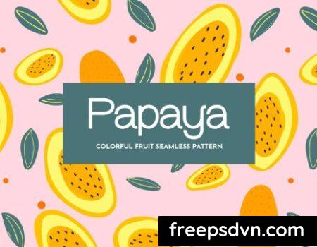 Papaya Fruit Seamless Pattern JPYABF7 0