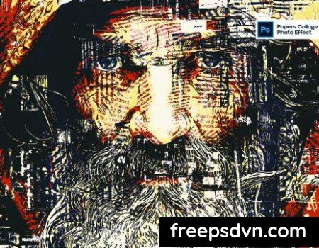 Papers Collage Photo Effect F2XC2YQ Papers Collage Photo Effect F2XC2YQ 0