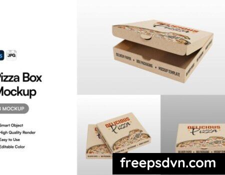 Pizza Box Packaging Paper Mockup MSFQEM5 0