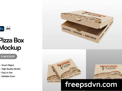 Pizza Box Packaging Paper Mockup MSFQEM5 0