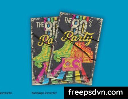 Poster Display Advertisement Wringkle Style Mockup 2MCH825 Poster Display Advertisement Wringkle Style Mockup 2MCH825 0