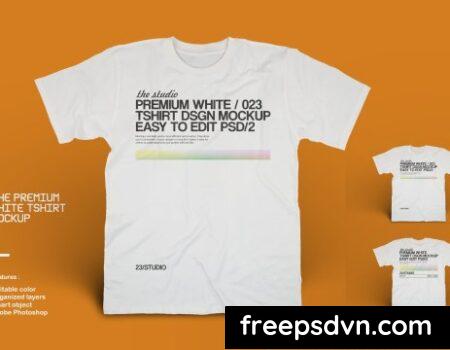 Premium White Tshirt Mockup W76U9PY Premium White Tshirt Mockup W76U9PY 0