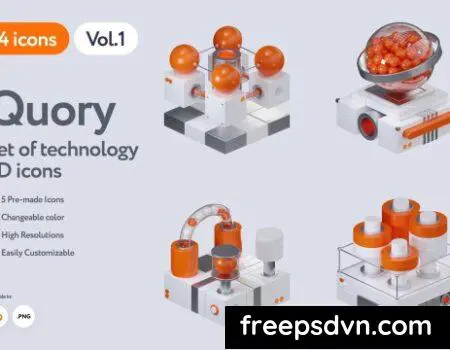 Quory – Technology 3D Icons Vol.1 5V5GTUD Quory Technology 3D Icons Vol.1 5V5GTUD 0