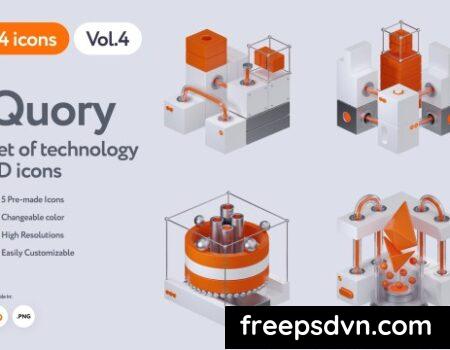 Quory Technology 3D Icons Vol.4 PZVY6U8 0