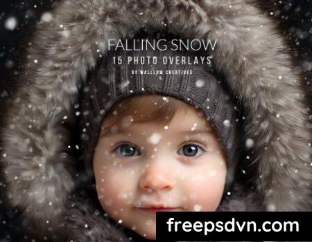 Realistic Falling Snow Photo Overlay PNG C7Y8J2P 0
