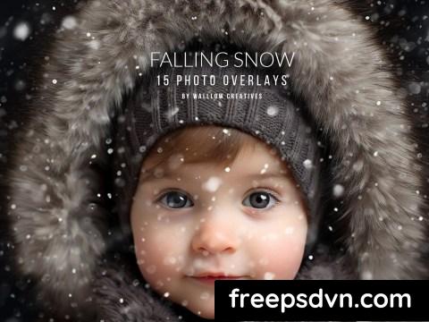 Realistic Falling Snow Photo Overlay PNG C7Y8J2P 0