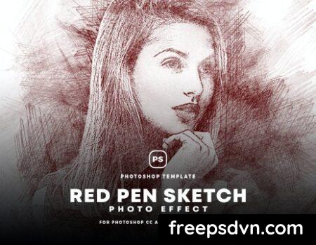 Red Pen Sketch Effect 97T6MYR 0