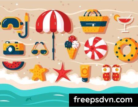 Set Of Various Beach Accessories YM862X5 Set Of Various Beach Accessories YM862X5 0