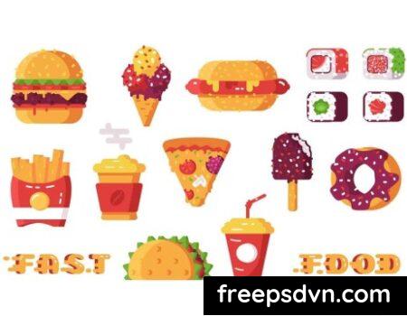 Set Of Various Type Of Fast Food F4H9GRE Set Of Various Type Of Fast Food F4H9GRE 0