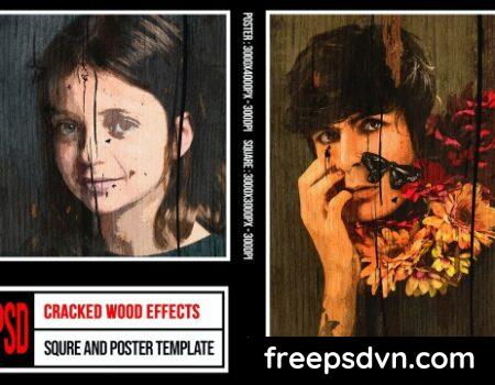Square & Poster – Cracked Wood Effects KKQYSF7 Square Poster Cracked Wood Effects KKQYSF7 0