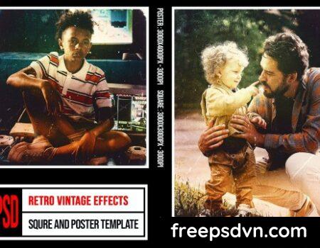 Square Poster Retro Vintage Effects 8RL9ETE 0