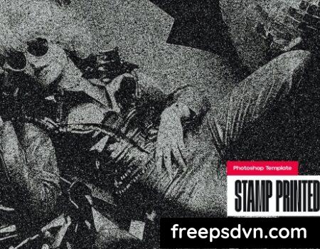 Stamp Printed Photo Effect FKK7X53 Stamp Printed Photo Effect FKK7X53 0