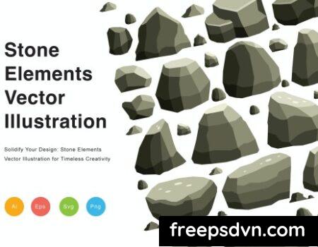 Stone Elements Vector Illustration 2ED3CCK 0