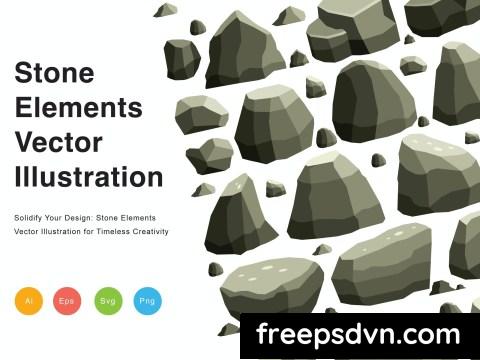 Stone Elements Vector Illustration 2ED3CCK 0