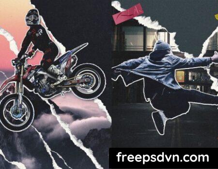 Torn Paper Art Photo effect 6RVKAAQ Torn Paper Art Photo effect 6RVKAAQ 0