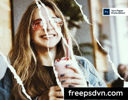 Torn Paper Photo Effect HFQ68A2 Torn Paper Photo Effect HFQ68A2 0