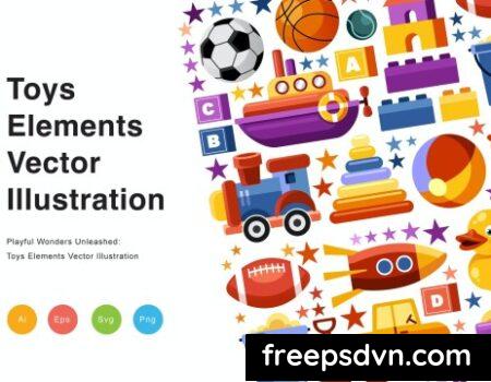 Toys Elements Vector Illustration 9ED33NE Toys Elements Vector Illustration 9ED33NE 0