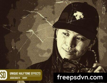 Unique Halftone Photo Effects F65WUT8 Unique Halftone Photo Effects F65WUT8 0