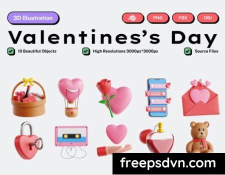 Valentines Day V.2 3D Icon Set 3NURQE3 0