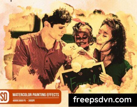 Watercolor Painting Photo Effects 6VWZ5AS Watercolor Painting Photo Effects 6VWZ5AS 0