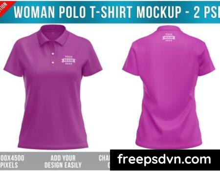 Woman Polo T Shirt Mockup 2 PSDS Y93CM87 0