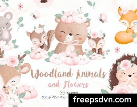 Woodland Animals and Flowers HP2758R 0