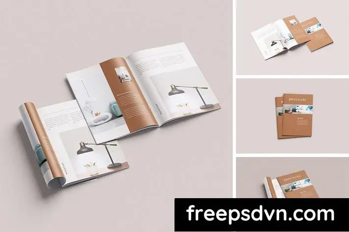 A4 Brochure / Catalog Mockups 87ZXR5R