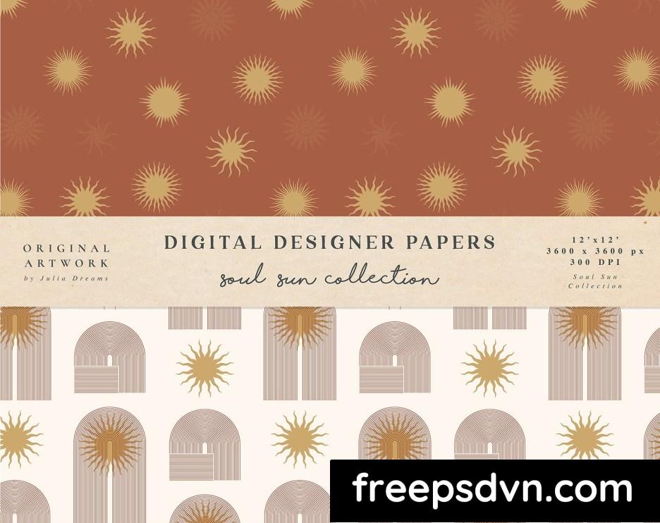 bohemian sun modern seamless patterns zkcqqcn 3