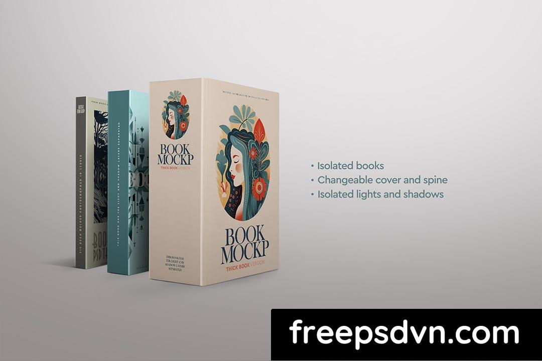 book mockup thin medium thick cover spine seblxvm 1