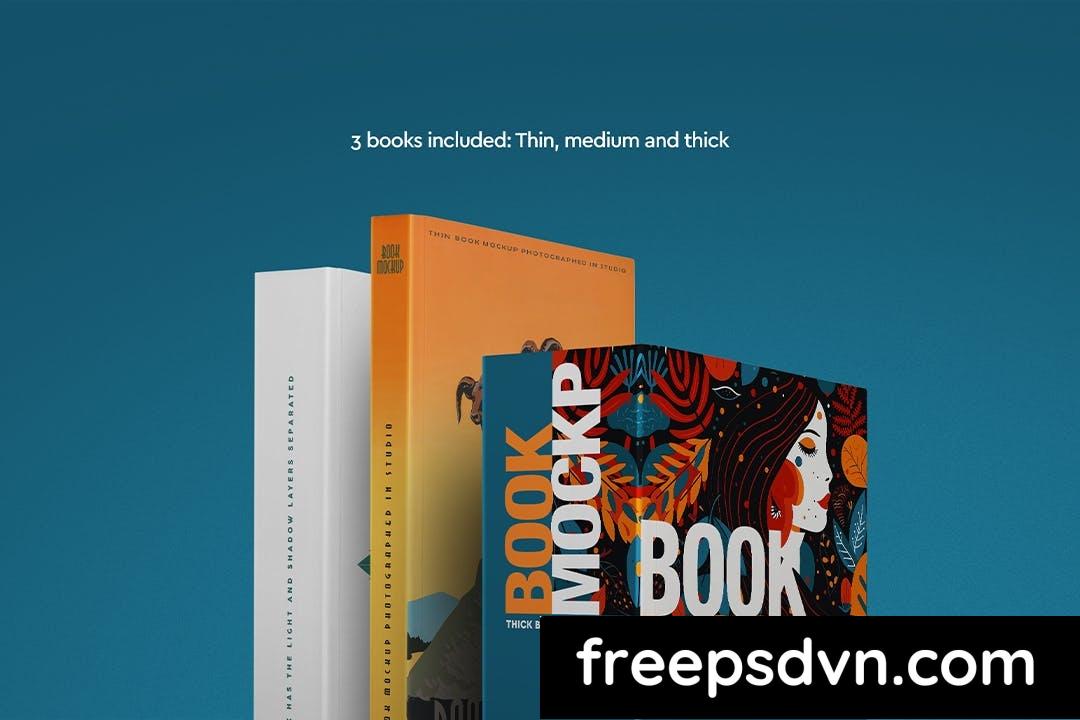 book mockup thin medium thick cover spine seblxvm 2