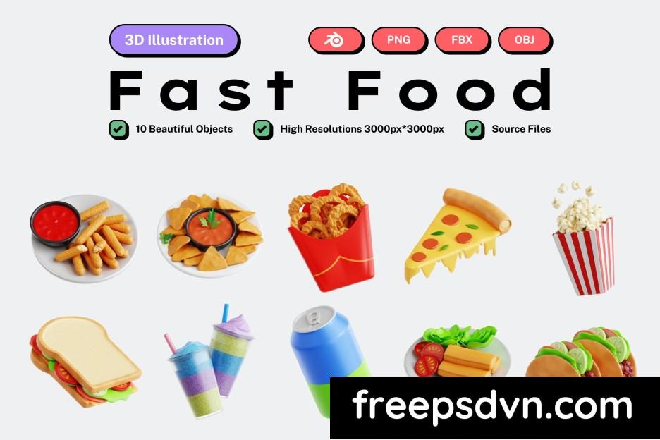 fast food v 2 3d icon pack cdp9br3 0