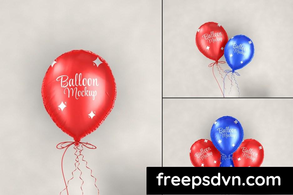 floating foil balloon mockup set 9tq74sg 0