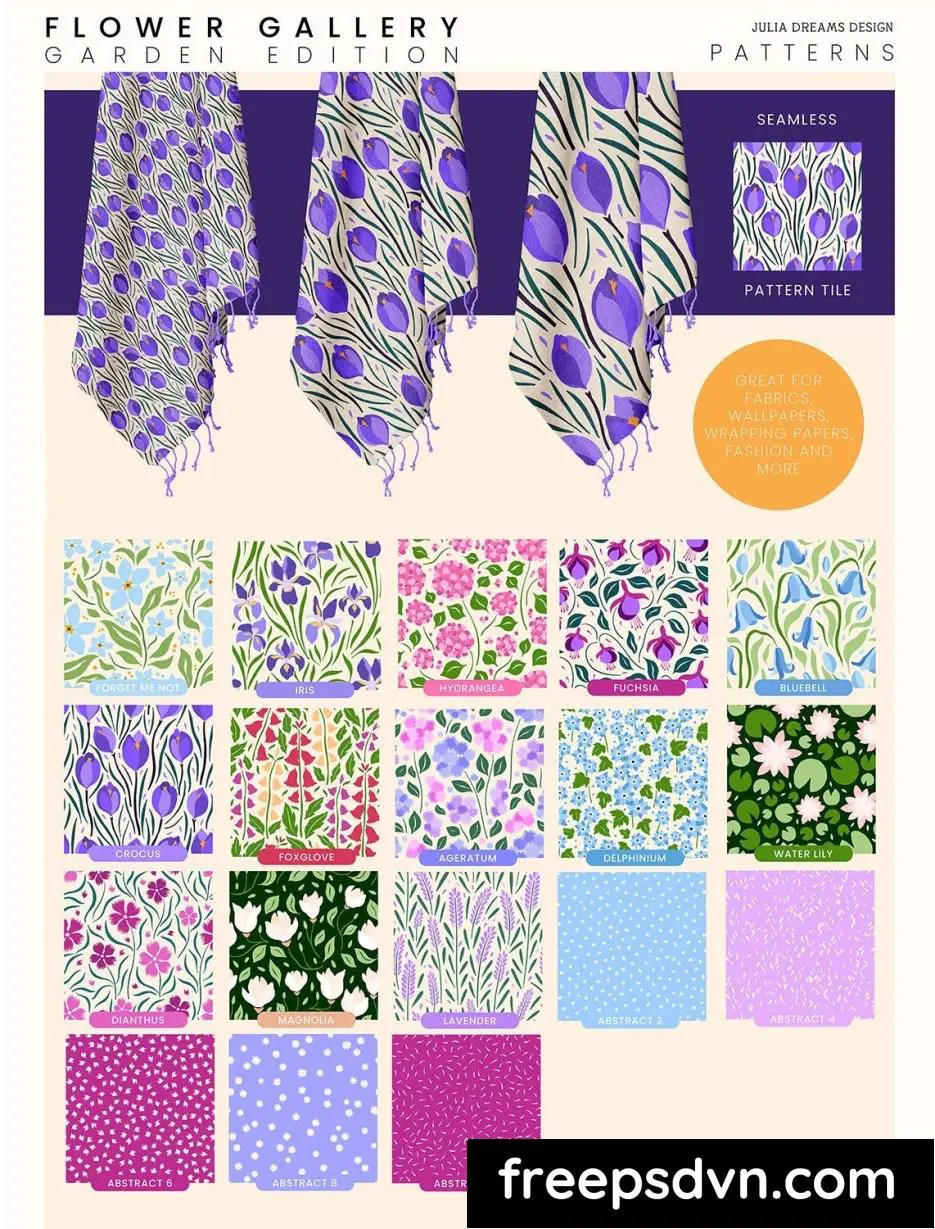 garden flowers seamless patterns purple blue a5erscz 1